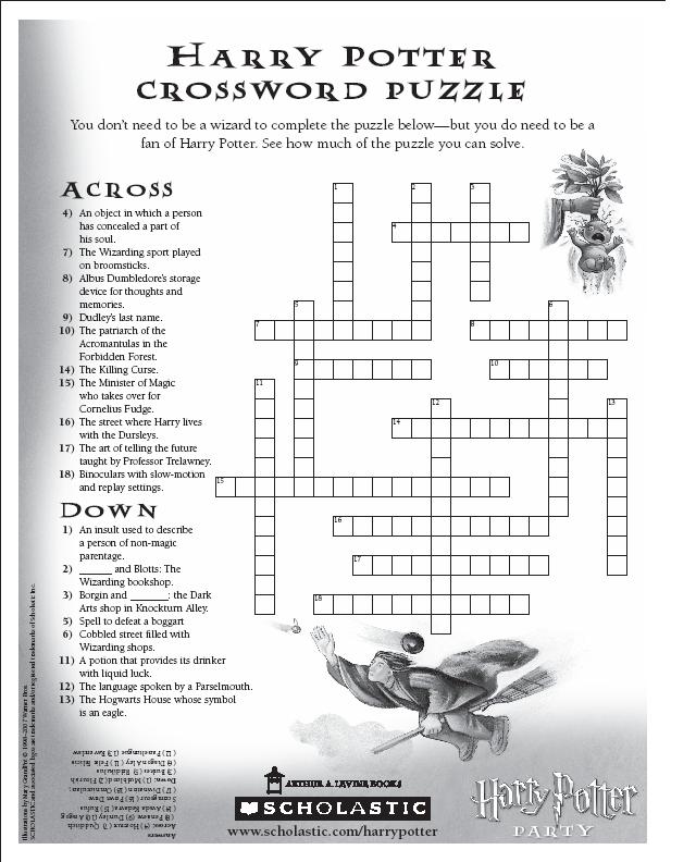 Harry Potter Crossword Puzzle